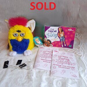 Vintage ’99 "Primary" Furby Baby Yellow Blue Red Works Great!